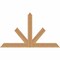 Ekena Millwork Saratoga Timber Gable Bracket, Western Red Cedar, 48"W x 28"H x 1 1/2"D x 3 1/2"F, 14/12 Pitch GBW048X28X0204SAR00SWR - alternate 1
